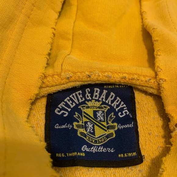 💜 Vintage Steve & Barry's West Virginia University Yellow Hoodie - Size L - Picture 5 of 9